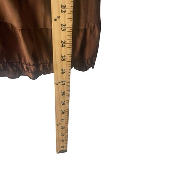 Agenda Y2k Women's Size Large Brown 2000s V Neck Blouse - Picture 7 of 7